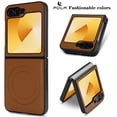 thumbnail image 1 of ELEHOLD Case for Samsung Galaxy Z Flip 6, Shockproof Magnetic Case Hard PC Slim Phone Cover,Brown, 1 of 11