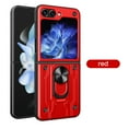 thumbnail image 1 of ELEHOLD Case for Samsung Galaxy Z Flip 7, Hybrid Case with Built-in Stand, Shockproof Cover, Car Mount Magnetic Compatibility,Red, 1 of 9