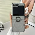 thumbnail image 1 of ELEHOLD Case for Samsung Galaxy Z Flip 7, Shockproof Hinge Magnetic Phone Case with Built-in Ring Stand, Wireless Charging Compatible,Gray, 1 of 13