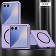 thumbnail image 1 of ELEHOLD Case for Samsung Galaxy Z Flip 7, Shockproof Magnetic Phone Case, Wireless Charging Support,Purple, 1 of 8