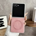 thumbnail image 1 of ELEHOLD Case for Samsung Galaxy Z Flip 7, Shockproof Magnetic Rigid Plastic Phone Case, Wireless Charging,Pink, 1 of 7