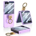 thumbnail image 1 of ELEHOLD Case for Samsung Galaxy Z Flip 7, Shockproof Phone Case with Built-in Ring Stand & Screen Protector,Purple, 1 of 9