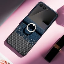 ELEHOLD Case for Samsung Galaxy Z Flip 7, Shockproof Phone Case with Ring Stand and Screen Protector,Blue