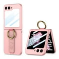 thumbnail image 1 of ELEHOLD Case for Samsung Galaxy Z Flip 7, Wrist Strap Ring Phone Case with Built-in Screen Protector, Pink, 1 of 9
