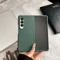 thumbnail image 1 of ELEHOLD Case for Samsung Galaxy Z Fold 3, Rugged Magnetic Carbon Fiber Texture Case with Built-in Screen Protector,Green, 1 of 9