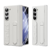ELEHOLD Case for Samsung Galaxy Z Fold 5, Anti-Drop Thin Hinge Protection Screen Protector Case with Strap & Kickstand,White