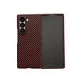 thumbnail image 1 of ELEHOLD Case for Samsung Galaxy Z Fold 5, Rugged Magnetic Carbon Fiber Texture Case with Built-in Screen Protector,Red, 1 of 10