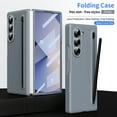 thumbnail image 1 of ELEHOLD Case for Samsung Galaxy Z Fold 6, Heavy Duty Shockproof PC Matte Case with S Pen [Built-in Screen Protector] & Pen Holder,Gray, 1 of 7