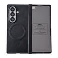 thumbnail image 1 of ELEHOLD Case for Samsung Galaxy Z Fold 6, Magnetic Premium Leather Case, Hinge Protection Cover with Screen Protector,Black, 1 of 13
