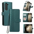 thumbnail image 1 of ELEHOLD Case for Samsung Galaxy Z Fold 6, Shockproof Flip PU Leather Wallet Magmetic Buckle Case with Card Holder Slots Stand & Wrist Strap,Green, 1 of 8
