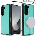 thumbnail image 1 of ELEHOLD Case for Samsung Galaxy Z Fold 6, Shockproof Magnetic Case Hard PC Slim Phone Cover,Mint, 1 of 11