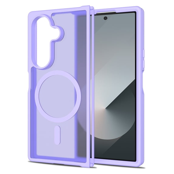 ELEHOLD Case for Samsung Galaxy Z Fold 7, Magnetic Phone Case, Hybrid Shockproof Cover, Raised Camera & Screen Protection,Purple