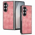 thumbnail image 1 of ELEHOLD Case for Samsung Galaxy Z Fold 7, Premium Shockproof Case Hybrid Leather Cover, Screen & Camera Protection,Pink, 1 of 7