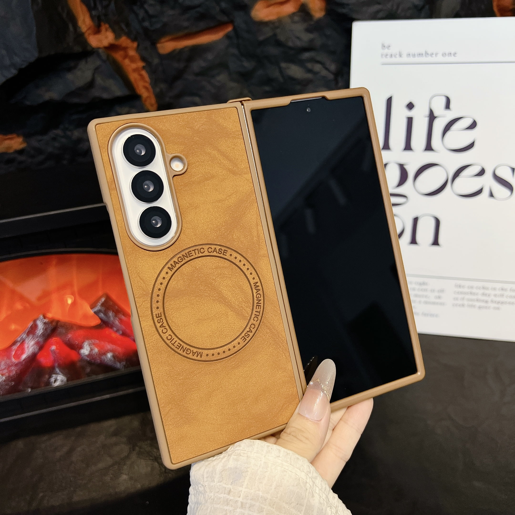 ELEHOLD Case for Samsung Galaxy Z Fold 7 Shockproof Magnetic Leather ELEHOLD Case for Samsung Galaxy Z Fold 7 Shockproof Magnetic Leather