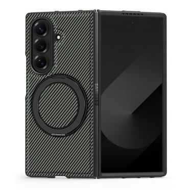 ELEHOLD Case for Samsung Galaxy Z Fold 7, Shockproof Magnetic Phone Case with 360° Ring Kickstand,Gray