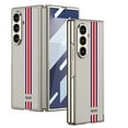 thumbnail image 1 of ELEHOLD Case for Samsung Galaxy Z Fold 7, Sleek Electroplated Shockproof Hard PC + PU Leather Case with Built-in Screen Protector,D, 1 of 8
