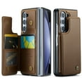 thumbnail image 1 of ELEHOLD Case for Samsung Galaxy Z Fold7, RFID Leather Wallet Phone Case with Card Slots,Brown, 1 of 6