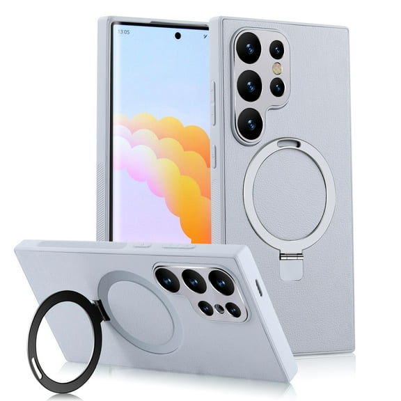 ELEHOLD Case for Samsung S24 Ultra,Ultra Slim Shockproof Camera Protection Case Magnetic Phone Cover Support Wireless Charging,White