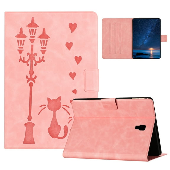 ELEHOLD Case for Samsung Tab A 10.5 (2018),Premium PU Leather Case with Auto Sleep/Wake & Adjustable Stand,Pink