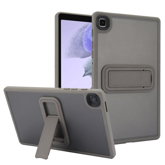 ELEHOLD For Samsung Tab A7 Lite 8.7 (2021) Military Garde Protection Case Slim Rugged Cover, with Built-in Kicksatnd, Lens&Screen Protect, Gray