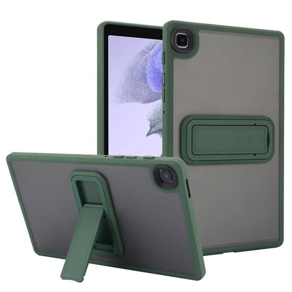 ELEHOLD Case for Samsung Tab A7 Lite 8.7 (2021), Military Grade Shockproof Soft TPU Rugged Case with Kickstand,Green
