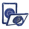 thumbnail image 1 of ELEHOLD Case for iPad 10.2 2021/2020/2019, Hard PC Clear Back Shell Case with 360 Degree Metal Stand,Darkblue, 1 of 6