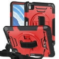 thumbnail image 1 of ELEHOLD Case for iPad 5th/6th Generation, Shockproof Case with 360°Rotating Adjustable Shoulder Hand Strap & Stand,Red, 1 of 8