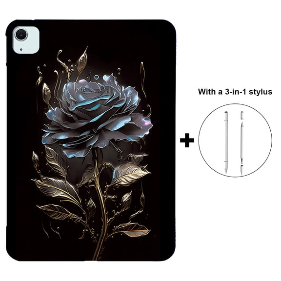 ELEHOLD Case for iPad Air13 2024, Shockproof TPU Protective Case with 3-in-1 Stylus Pen for Writing, Drawing & Touch Use,D