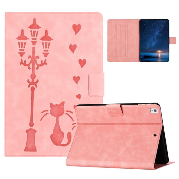 ELEHOLD Case for iPad Pro 10.5,Premium PU Leather Case with Auto Sleep/Wake & Adjustable Stand,Pink