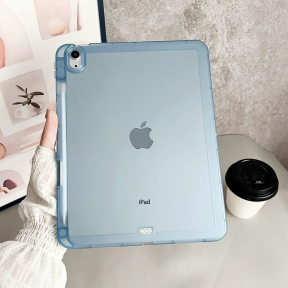 ELEHOLD Case for iPad Pro 10.5, Shockproof Durable TPU Protective Case with Pen Slot,Blue