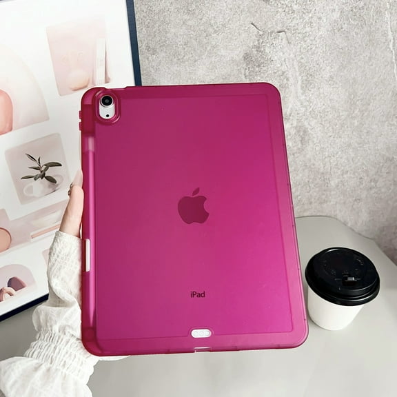 ELEHOLD Case for iPad Pro 10.5, Shockproof Durable TPU Protective Case with Pen Slot,Rose