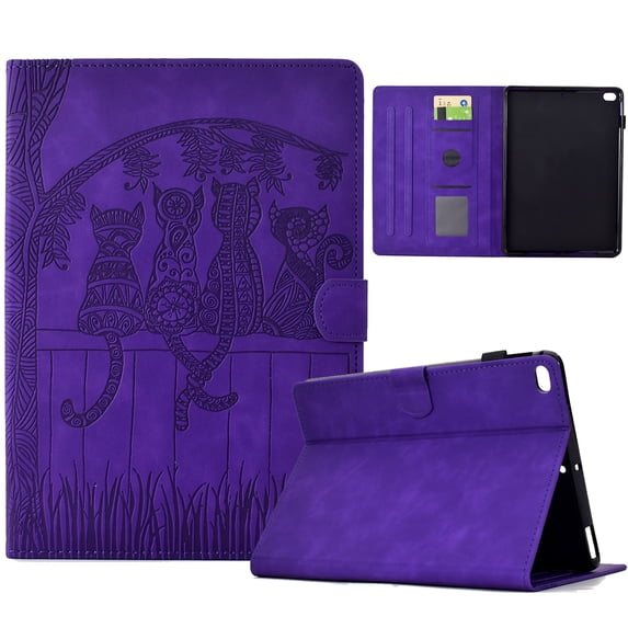 ELEHOLD Case for iPad mini 12345, Slim PU Leather Case with Card Holder Folio Stand Cover Compatible with iPad mini 12345,Purple