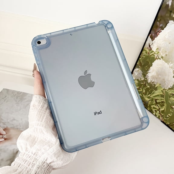 ELEHOLD Case for iPad mini 5/mini 4, Shockproof Durable TPU Protective Case with Pen Slot,Blue