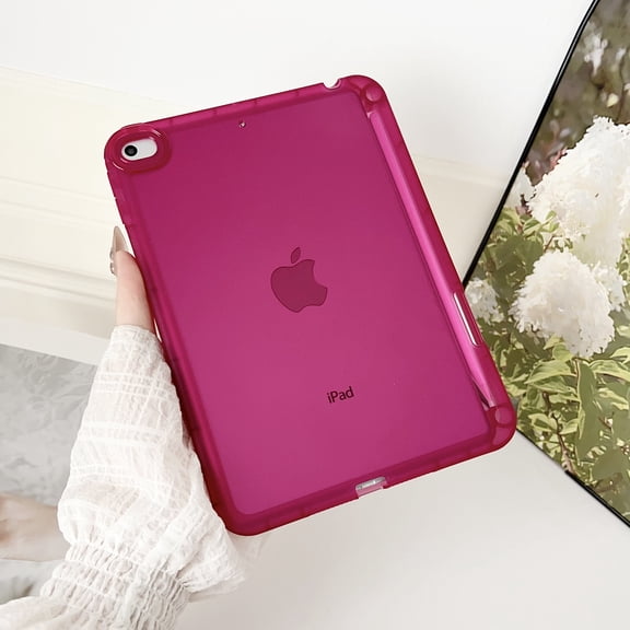 ELEHOLD Case for iPad mini 5/mini 4, Shockproof Durable TPU Protective Case with Pen Slot,Rose