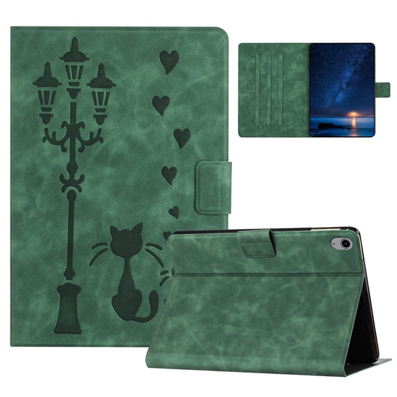 ELEHOLD Case for iPad mini (6th Generation),Premium PU Leather Case with Auto Sleep/Wake & Adjustable Stand,Green