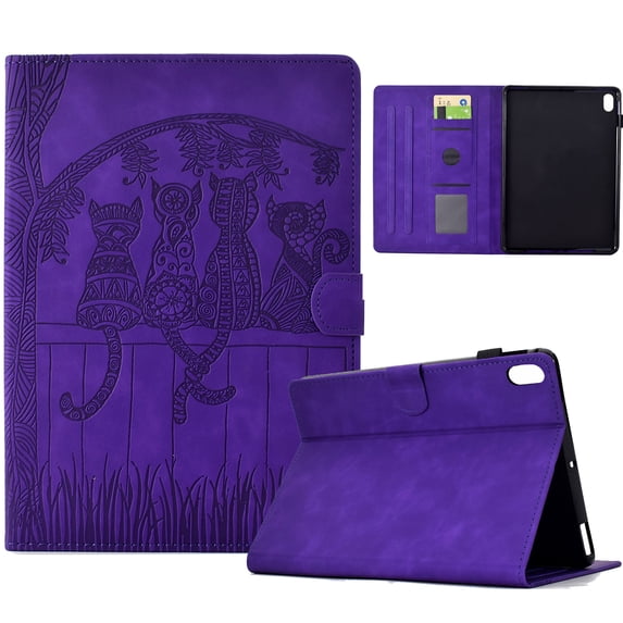 ELEHOLD Case for iPad mini6/mini2024, Slim PU Leather Case with Card Holder Folio Stand Cover Compatible with iPad mini6/mini2024,Purple