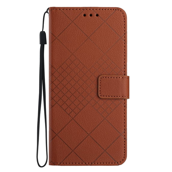ELEHOLD Case for iPhone 11, Leather Wallet Case Stand Cover with Wrist Strap,Brown