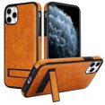 thumbnail image 1 of ELEHOLD Case for iPhone 11 Pro Max, Luxury PU Leather Anti-Scratch Magnetic Case with Invisible Kickstand for MagSafe Accessory,Khaki, 1 of 8