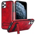 thumbnail image 1 of ELEHOLD Case for iPhone 11 Pro Max, Luxury PU Leather Anti-Scratch Magnetic Case with Invisible Kickstand for MagSafe Accessory,Winered, 1 of 8