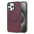 thumbnail image 1 of ELEHOLD Case for iPhone 11 Pro, Shockproof Slim Magnetic Leather Case, Compatible with MagSafe Accessories,Winered, 1 of 5