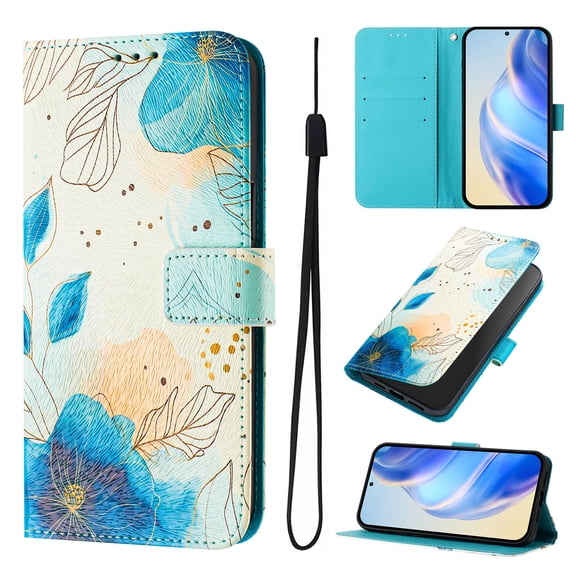 ELEHOLD Case for iPhone 12 Mini, Classic Elegant Premium PU Flip Wallet Case with Credit Card Slot & Magnetic Closure,O