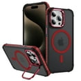thumbnail image 1 of ELEHOLD Case for iPhone 12 Pro / 12 6.1", Matte Skin Feeling Magnetic Case with Adjustable Camera Stand,Red, 1 of 9