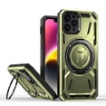 thumbnail image 1 of ELEHOLD Case for iPhone 12 Pro / 12 6.1", Military Grade Magnetic Case with Kickstand, Compatible with Wireless Charging,Green, 1 of 5