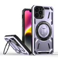 thumbnail image 1 of ELEHOLD Case for iPhone 12 Pro / 12 6.1", Military Grade Magnetic Case with Kickstand, Compatible with Wireless Charging,Purple, 1 of 5