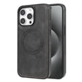 thumbnail image 1 of ELEHOLD Case for iPhone 12 Pro Max, Shockproof Slim Magnetic Leather Case, Compatible with MagSafe Accessories,Black, 1 of 5