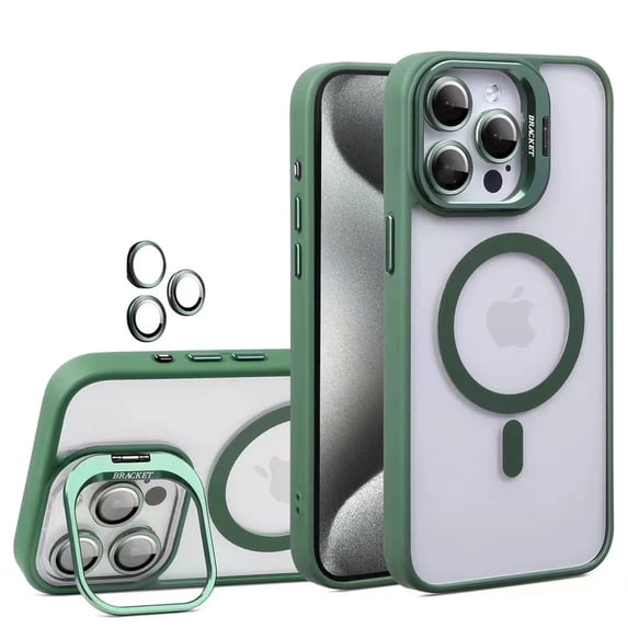 ELEHOLD Case for iPhone 12 pro, Magnetic Shockproof Case Rugged Cover with Invisible Lens Bracket, Compatibel with MagSafe, with Lens Protector