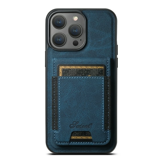 ELEHOLD Case for iPhone 13 Pro, 2 in 1 Detachable Magnetic Wallet Case with Card Holder & Kickstand,Blue