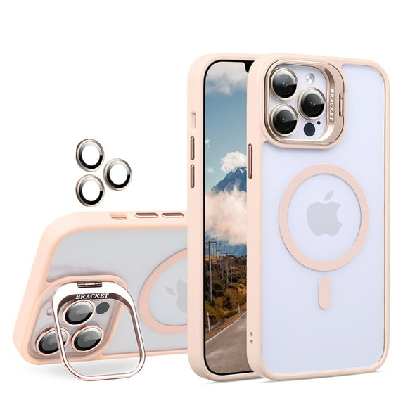 ELEHOLD Case for iPhone 13 Pro Max, Magnetic Shockproof Case Rugged Cover with Invisible Lens Bracket, Compatibel with MagSafe, with Lens Protector