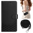 thumbnail image 1 of ELEHOLD Case for iPhone 13 Pro Max, RFID Leather Wallet Stand Case with Long Shoulder & Wrist Strap,Wireless Charging,Black, 1 of 9