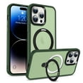 thumbnail image 1 of ELEHOLD Case for iPhone 13 Pro, Military-Grade Translucent Case with Magnetic O-Ring Stand [Compatible with MagSafe Accessory],Darkgreen, 1 of 6